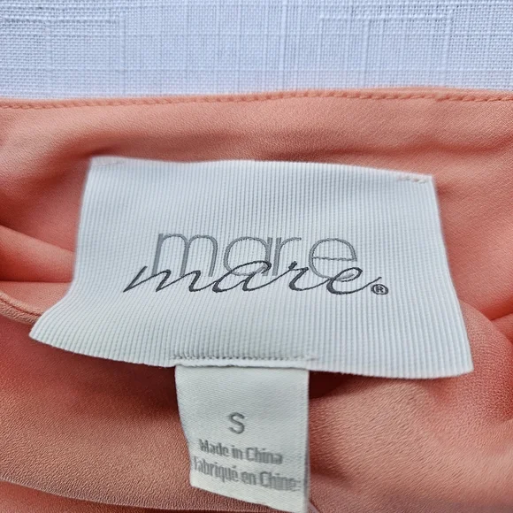 Anthropologie Mare Mare Sleeveless Draped Asymmetrical Midi Dress Peach - Picture 6 of 6